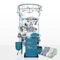 Machine à tricoter les chaussettes FURONG à un cylindre, pour tricotage uni et bouclé, avec système de liaison automatique