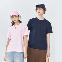 T-shirts en gros 180 GSM 100 % coton unisexe, vierges pour impression de motifs, personnalisables avec logo streetwear, pour hommes