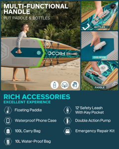Planche de SUP gonflable double couche 20 PSI pour la course, design en bois, avec accessoires HI01/5 – Vente en gros - Product Image 6