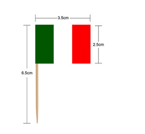 Wholesale Cheap Price Paper Material Italy <strong>Flag</strong> Toothpicks Small Mini Stick 2.5*3.5 cm Country Picks for Party Decoration <strong>Cake</strong> - Product Image 2