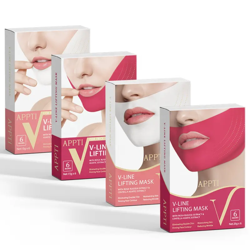 V line face mask double chin reducer patch miracle v shape lifting slimming hydrogel face mask