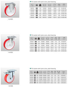 Rueda giratoria resistente de Pu de calidad superior a precio competitivo con rodamiento liso para manejo de materiales - Product Image 6