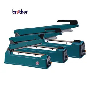 Bropack Plastic/Iron/Aluminum Body Impulse Sealer,200mm/300mm/400mm Length Manual mini bag Heat Sealing Machine