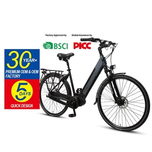Vélo de ville électrique TXED 28 pouces <span class=keywords><strong>8</strong></span> vitesses 700c avec cadre en alliage d'aluminium, moteur central 36V 250W, autonomie de 60 km et écran LCD - Product Image 1