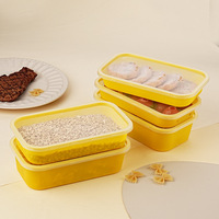 Boîte alimentaire rectangulaire jetable en plastique de qualité alimentaire, compatible micro-ondes, pour usage domestique, restaurant et plats à emporter