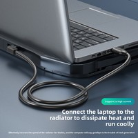 Câble USB 3.0 double tête mâle-mâle, double blindage, en cuivre, 2 m, pour transfert de données vers ordinateur, téléphone portable et disque dur