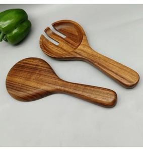 Set di utensili da <span class=keywords><strong>cucina</strong></span> in legno massello-insalata cucchiaio forchetta per cucinare e servire Love Wood Collection - Product Image 2