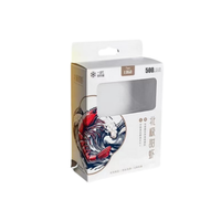Vente en gros de petites boîtes en carton pothook personnalisées Boîte d'emballage en papier kraft avec fenêtre transparente