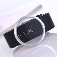 Reloj Deportivo LP66 de Moda al por Mayor, Simple, Retro, para Mujer, Unisex, de Lujo, con Correa de PU Transparente, de Cuarzo, Casual, para Hombre