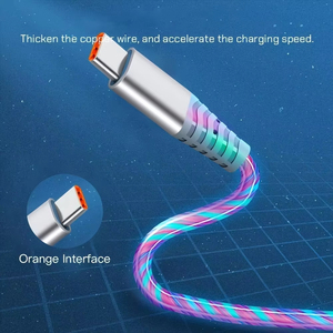 <span class=keywords><strong>Cable</strong></span> <span class=keywords><strong>USB</strong></span> Tipo C Luminoso de 1m/2m 5A con Flujo de Luz LED, <span class=keywords><strong>Cable</strong></span> de Carga Rápida para Samsung Xiaomi <span class=keywords><strong>iPhone</strong></span> 15 16 17 Pro - Product Image 4
