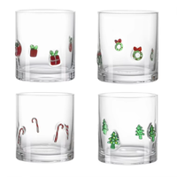 Verres en verre soufflé à la main les plus vendus, motifs personnalisés, autocollants de style dessin animé – Acceptez vos propres échantillons d'illustrations, verres à jus créatifs