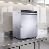 Lave-vaisselle professionnel sous comptoir en acier inoxydable haute performance avec cycles de lavage réglables pour un nettoyage rapide des verres