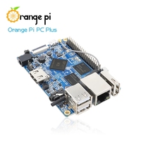 Orange Pi PC Plus RAM 1G avec Flash Emmc 8 Go, Mini carte unique Open-Source, prise en charge du port Ethernet 100M/Wifi/caméra/IR/MIC