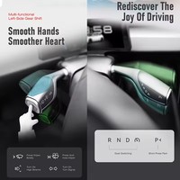 Pour Tesla Model 3 : Levier de vitesses, commande de clignotants, poignée d'essuie-glace, affichage tête haute 7 pouces pour tableau de bord
