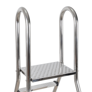 Davey thép không gỉ 304 bước cho Hồ bơi bơm hơi đôi bên bước trên mặt đất hồ bơi thang với boong - Product Image 2