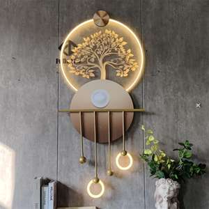 127x50cm avec veilleuse LED nouveau mur en métal salon décor à la maison luxe Art article maison décoration en gros livraison directe DDP - Product Image 6