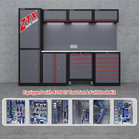 Station de travail de garage de base avec kit d'outils, station de réparation d'entrée de gamme avec panneau perforé