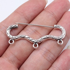 Petites épingles simples de 4,5 cm avec 3 boucles, dorées et argentées, épingles islamiques pour bébés, pour la décoration, accessoires pour bébés - Product Image 2