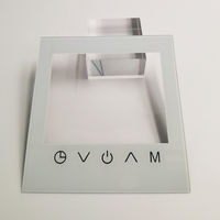 Verre tactile LCD pour fenêtre, superposition d'écran noir et blanc, découpe de bordure, verre trempé pour panneau de commande de maison intelligente