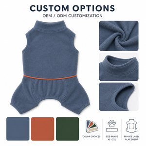 Gilet en polaire uni pour chiens, confortable pour l'hiver, à porter en loisirs, lavage à la main uniquement - Product Image 2