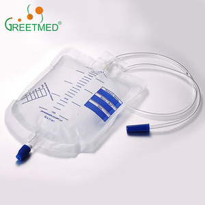 Greetmed 2000ml sang trọng y tế dùng một lần dành cho người lớn nước tiểu Túi PVC CE phụ kiện y tế Nam Phụ kiện đi tiểu thiết bị Ozone - Product Image 2