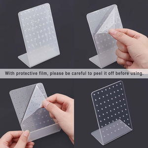 Acrylic đồ trang sức đứng kim Bông Tai Bông Tai Giá Bông tai bảng hiển thị trang sức vòng cổ hiển thị đứng - Product Image 6