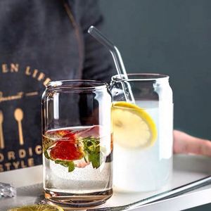 Vasos Personalizados en Forma de Lata de 16 oz con Pajitas, Ideales para Cerveza, Café Helado, Whisky, Refrescos, Té, Agua, Regalos - Product Image 2