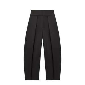 กางเกงขายาวทรงบอลลูนจีบพลีทสำหรับผู้หญิง คอลเลคชั่นฤดูใบไม้ผลิ 2026 - กางเกงทรงหลวมสบายๆ รับผลิตแบบ OEM/ODM โดยโรงงานเสื้อผ้าจีน - Product Image 4