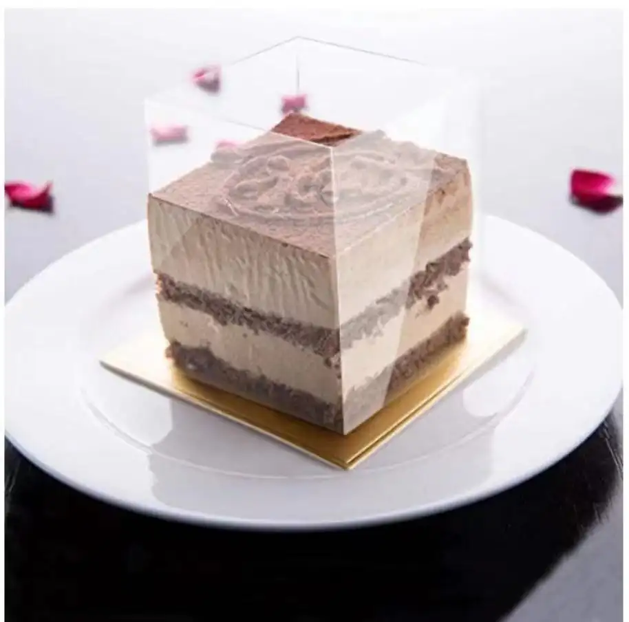 कस्टम प्रिंट 1kg पालतू Picowe एसीटेट केक कॉलर स्पष्ट केक स्ट्रिप्स पारदर्शी चॉकलेट मूस पाक केक रोल सजा