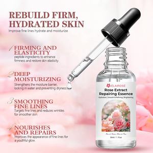 Sérum réparateur à la rose en marque propre, réparation <span class=keywords><strong>de</strong></span> la barrière cutanée du visage et du corps, éclaircissement <span class=keywords><strong>de</strong></span> la <span class=keywords><strong>peau</strong></span>, hydratation, anti-âge, soins <span class=keywords><strong>de</strong></span> la <span class=keywords><strong>peau</strong></span> vegan sans cruauté, OEM - Product Image 5