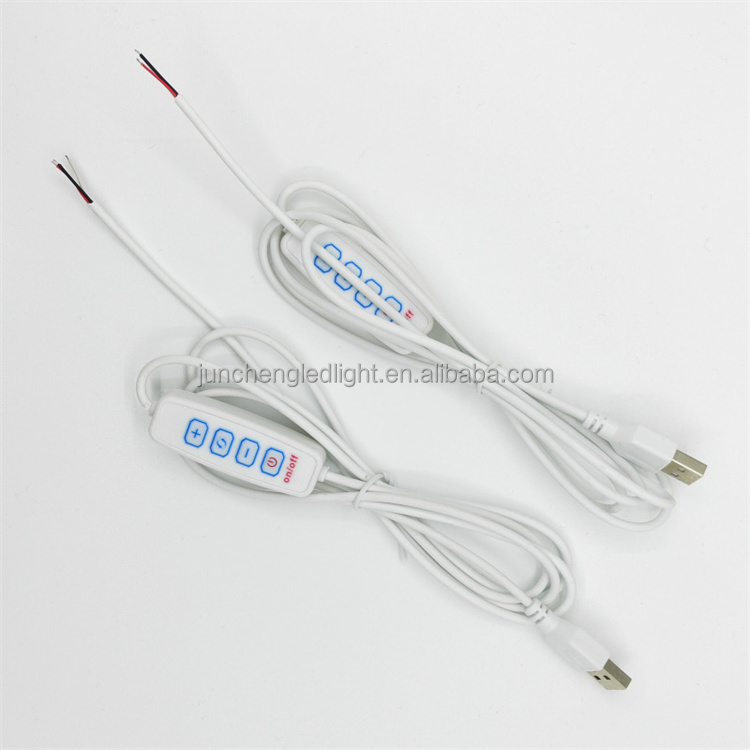 Usb Four Button 6000K Dip Switch Led Adjust Ceiling Light Adjust Color Temperature Switch Cable Cord USB Switch Dimmer