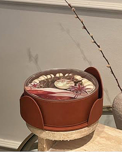 Cao Cấp Màu Đen Sô Cô La Bóng Hộp PU Da Thông Tư Giáng Sinh Kẹo Macaron Sô Cô La Thanh Bao Bì Hộp Với Cửa Sổ Rõ Ràng - Product Image 5