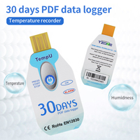 Enregistreur de température numérique portable jetable USB, haute sensibilité, 30 jours, enregistreur de données PDF