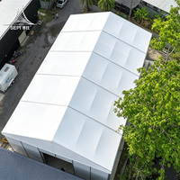 Carpa Desmontable de Aleación de Aluminio con Pared de Panel Sándwich de Vidrio y ABS para Eventos al Aire Libre