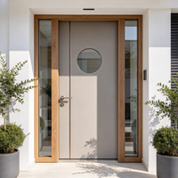Porte en bois industrielle résistante à l'eau, design à cadre dissimulé, isolation phonique, pour hôtels, bureaux, bâtiments commerciaux