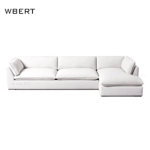 أثاث منزلي WBERT في شمال الولايات المتحدة غرفة المعيشة أريكة بذراع يمين-أثاث مخصص من الكتان للمقاعد العميقة - Product Image 3