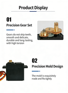 Mini Servo de Alto Torque 27G, Control Digital PWM, DC 4.8-6V, Núcleo Metálico, Motor Servo RC para Equipos de Automatización Industrial - Product Image 6