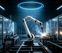 Bras de robot industriel à 6 axes, creux, ZDGT2518, charge utile de 25 kg, portée de 1808 mm, pour soudage, manutention et assemblage