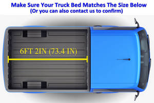 Pick-up osaier avec verrouillage manuel, <span class=keywords><strong>volet</strong></span> roulant rétractable en aluminium, couvercle supérieur de <span class=keywords><strong>coffre</strong></span> pour Tacoma 6 pieds 2 pouces (73.4 pouces) - Product Image 6