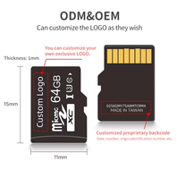Carte mémoire Mini SD TF fiable de 64 Go/128 Go/256 Go pour caméra d'action avec prise en charge 4K, vitesse A1/V30/U3