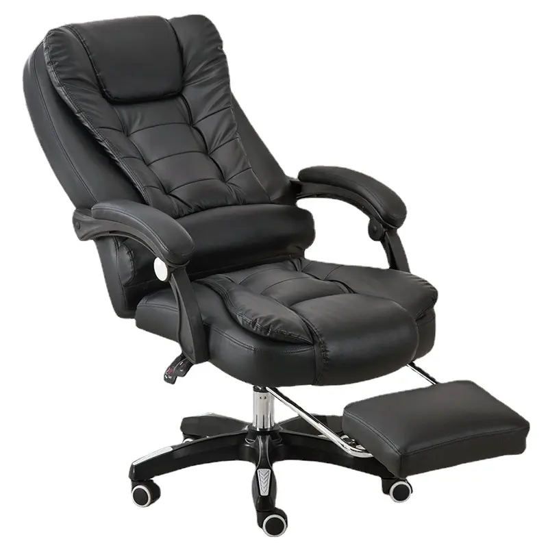 Silla ejecutiva ergonómica XY Best, silla de oficina de cuero PU giratoria de gerente marrón, fábrica directamente grande y alta