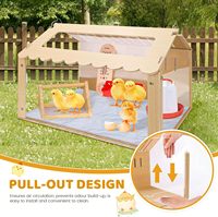JQ Baby Chicken Supplies - Cage à cailles en bois, couveuse pour poussins avec fenêtre de toit, poulailler pour hamsters, canetons, hérissons
