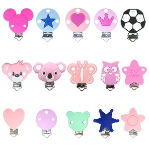 Ours en peluche Forme <span class=keywords><strong>Tetine</strong></span> Silicone Selectionnable <span class=keywords><strong>Dentition</strong></span> Jarretelles Clip Les clips en silicone - Product Image 1