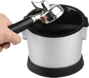 Espresso Accessories Coffee Equipment Grounds Bucket Container Waste <b>Bin</b> <b>Large</b> Stainless Steel Knock Box - Product Image 4