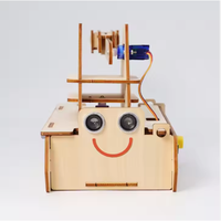 Juguete Educativo de Madera para Armar, Lanzador de Piedras Programable STEM, Kit de Aprendizaje con Placa Microbit para Microbit