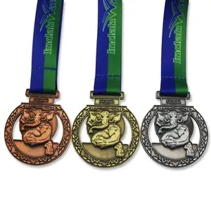 3d Gold Award Marathon Running Sport Custom Medals Sports Metal Blank