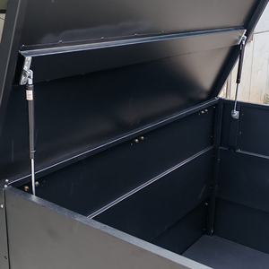 Caja de herramientas grande para exteriores, <span class=keywords><strong>armario</strong></span> de almacenamiento, varilla hidráulica, jardín, impermeable, acero galvanizado, patio, caja de almacenamiento de artículos diversos con cerradura - Product Image 6
