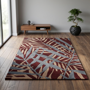 Modern Geometric Area <b>Rug</b> Rectangle Wool Acrylic Tufted Non-Slip Latex Backing Living Room - Product Image 5