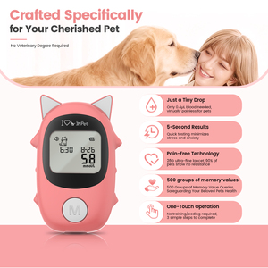 Kit de surveillance de la glycémie pour animaux de compagnie, essentiel pour les vétérinaires, commande minimale faible, réutilisable, fiable, facile à utiliser, pour le diabète canin - Product Image 4