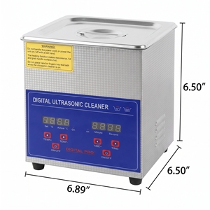 Nettoyeur à <span class=keywords><strong>ultrasons</strong></span> numérique KOOZSONIC 40 kHz 1,3 L avec minuterie pour pinceaux de maquillage et bijoux, dégraissage et élimination de la rouille, en acier inoxydable 304 - Product Image 5